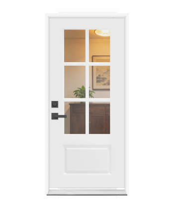 6-Lite Glass Fiberglass Exterior Door 80
